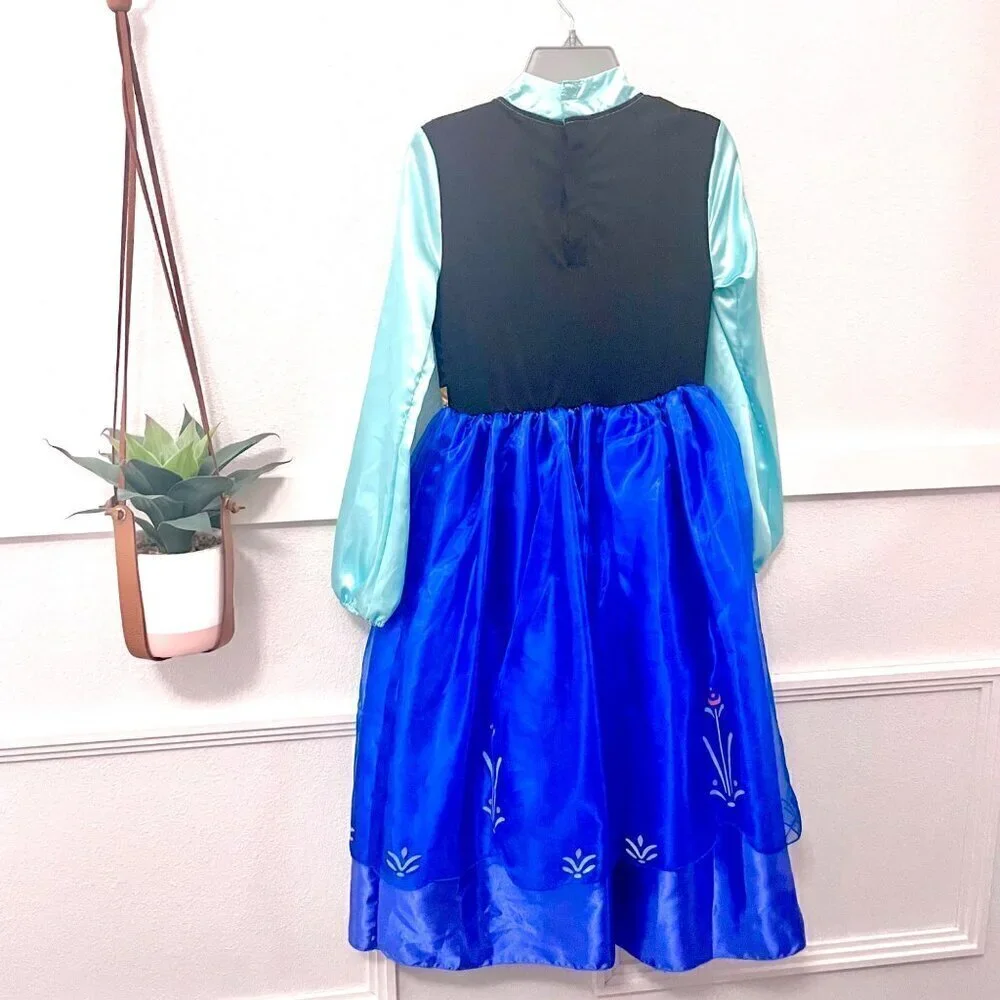 Disney Store Frozen Princess Anna Costume Dress Folk Style Dress-Up Size 9/10